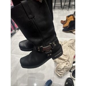 milwaukee biker boots size 8 Black